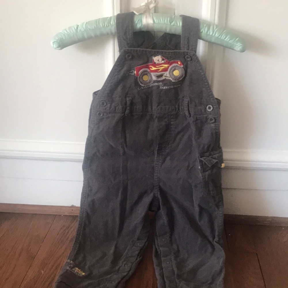 Baby Boy Gray Overalls 18m